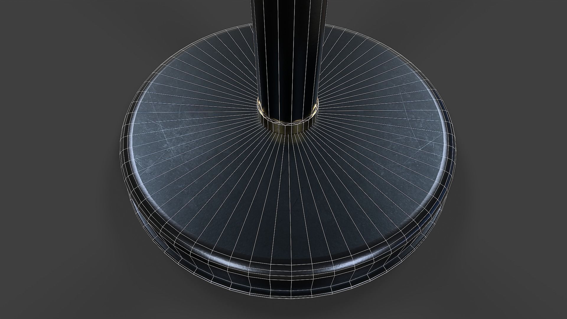 Torchiere Floor Lamp - Low Poly Low-poly 3D model_9