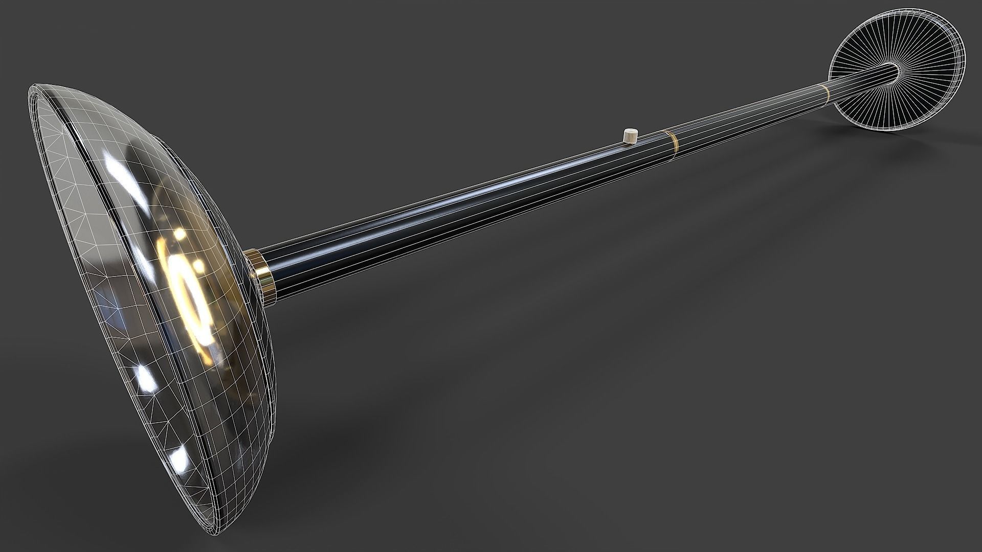 Torchiere Floor Lamp - Low Poly Low-poly 3D model_13