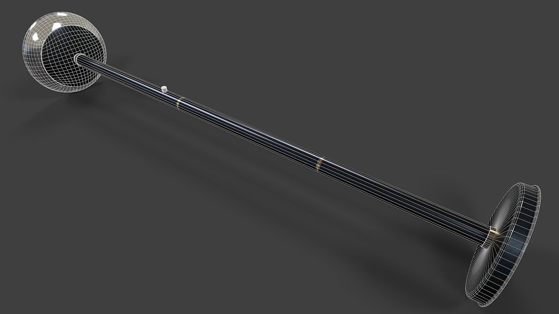 Torchiere Floor Lamp - Low Poly Low-poly 3D model_11