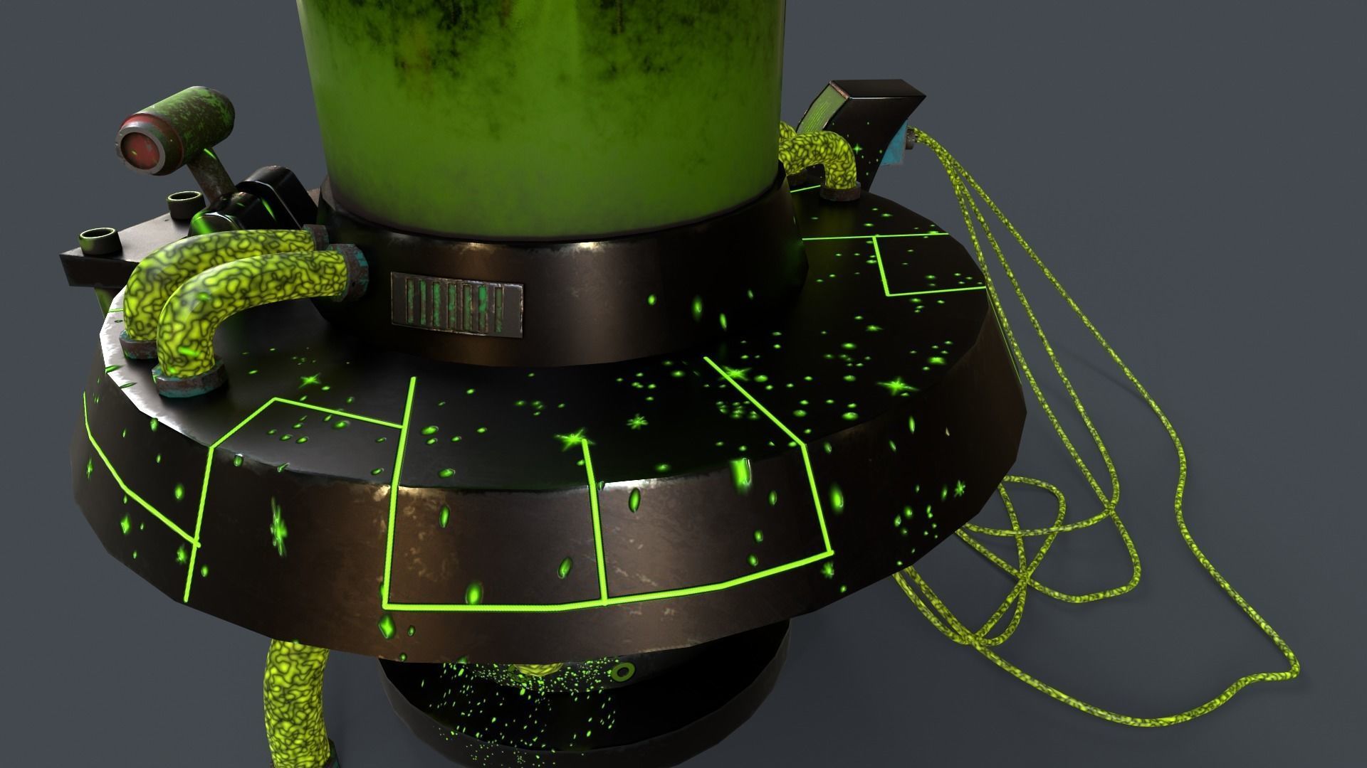 Sci-Fi Production Machine Low-poly 3D model_18