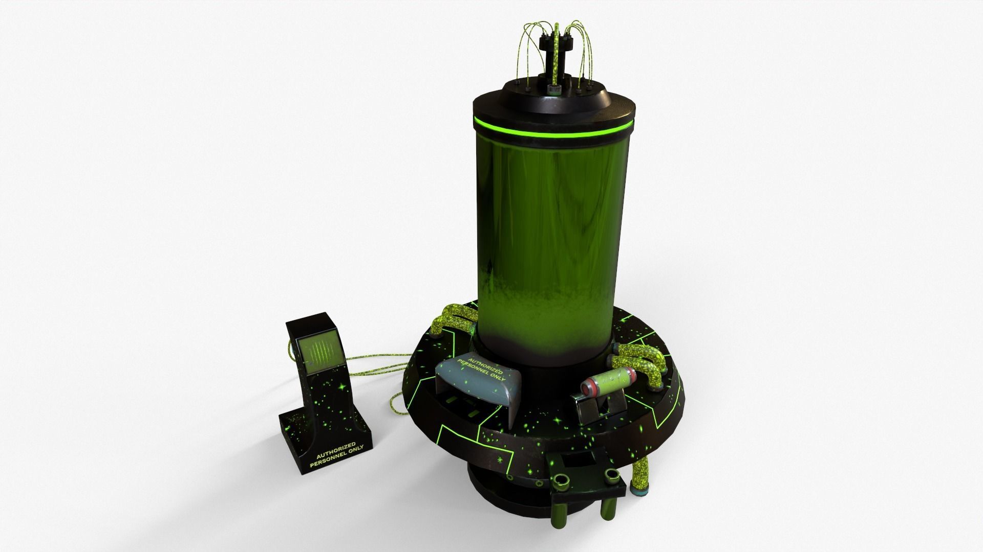 Sci-Fi Production Machine Low-poly 3D model_5