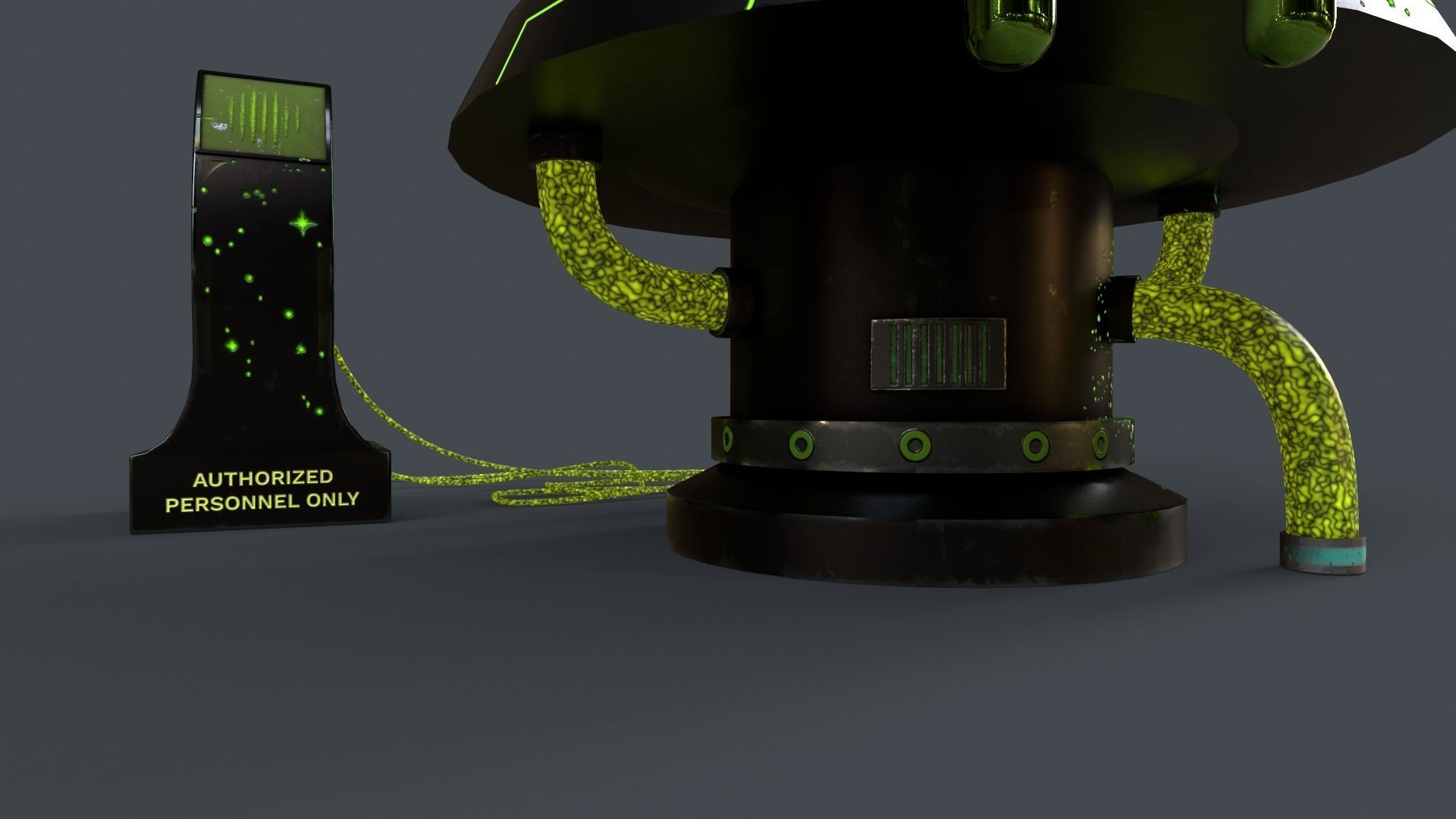 Sci-Fi Production Machine Low-poly 3D model_16