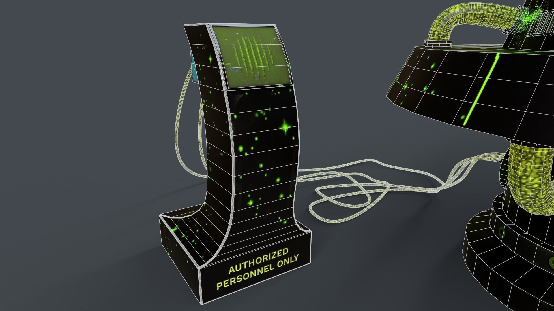 Sci-Fi Production Machine Low-poly 3D model_2