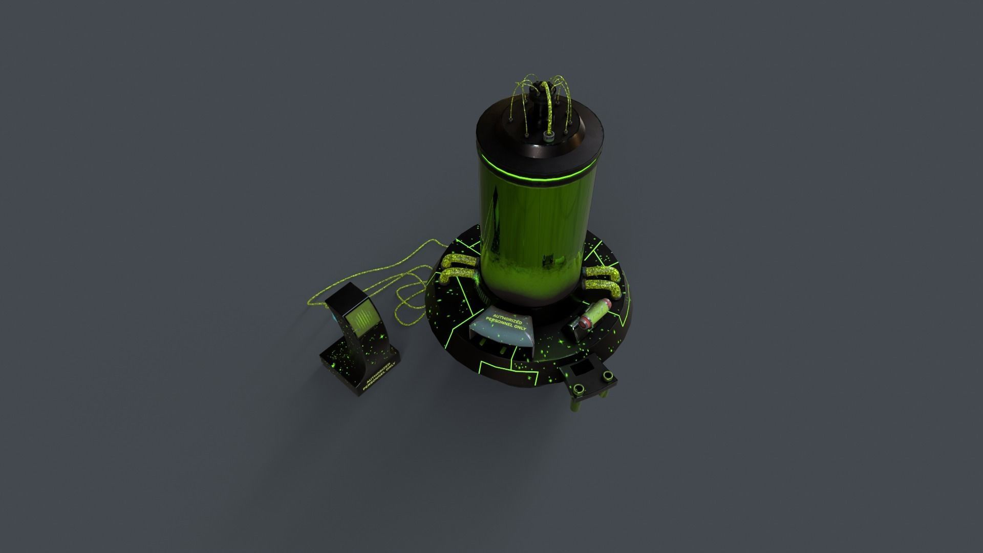 Sci-Fi Production Machine Low-poly 3D model_19