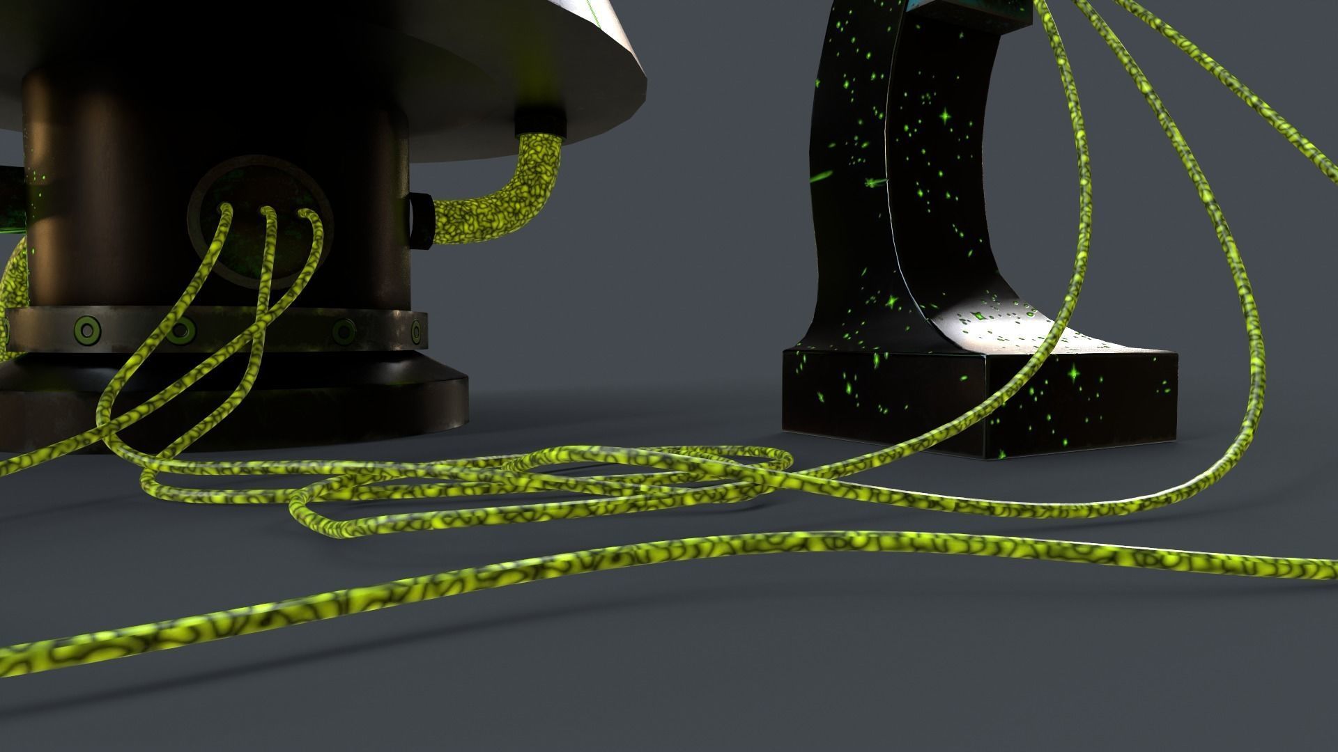 Sci-Fi Production Machine Low-poly 3D model_21