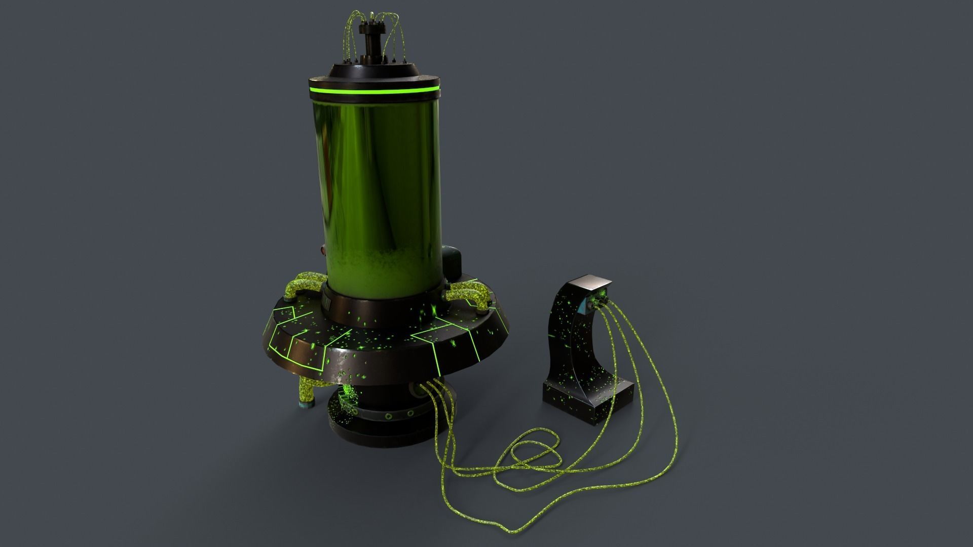 Sci-Fi Production Machine Low-poly 3D model_13