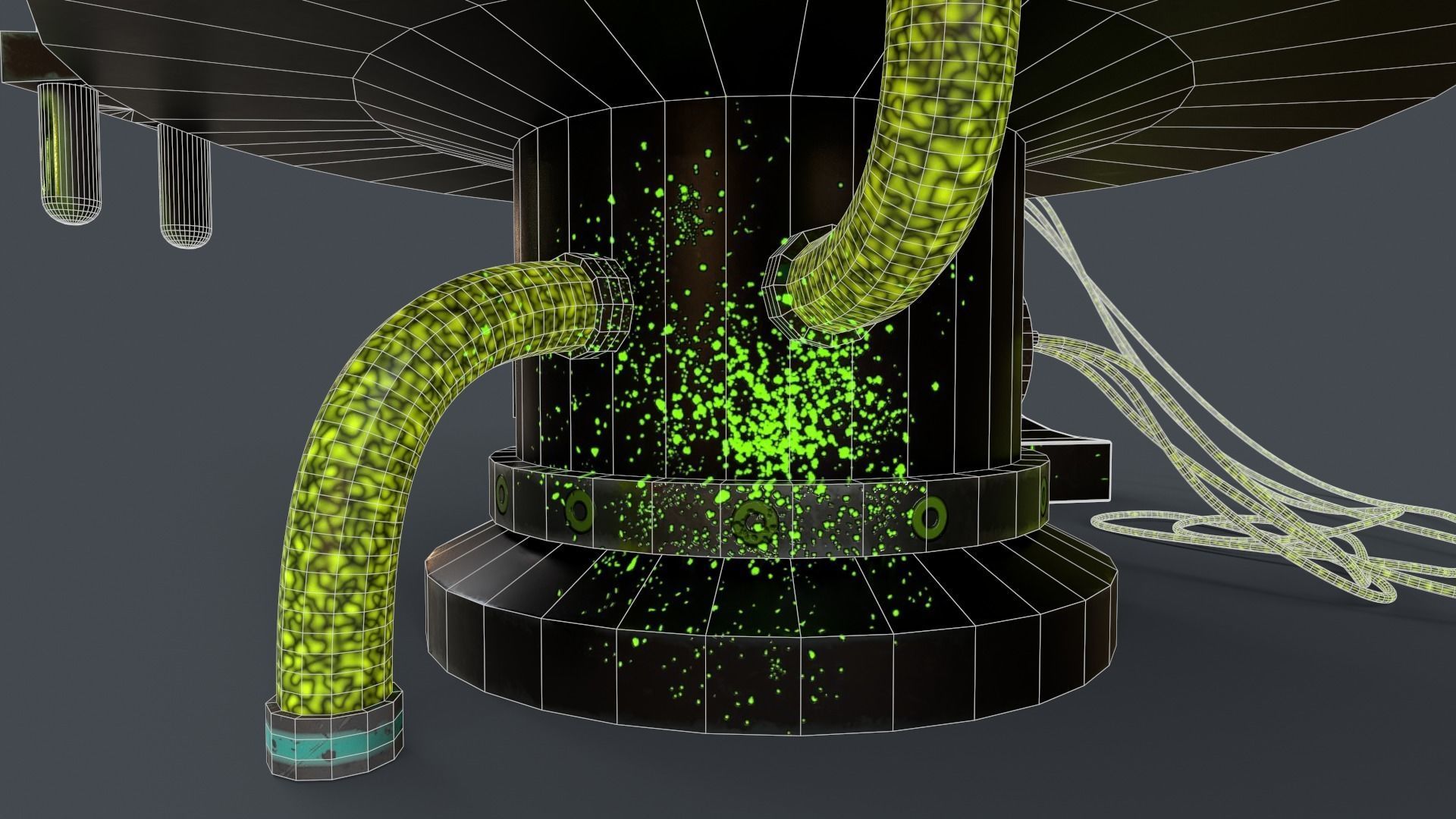 Sci-Fi Production Machine Low-poly 3D model_6