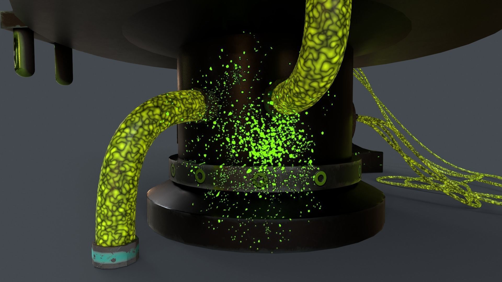 Sci-Fi Production Machine Low-poly 3D model_12