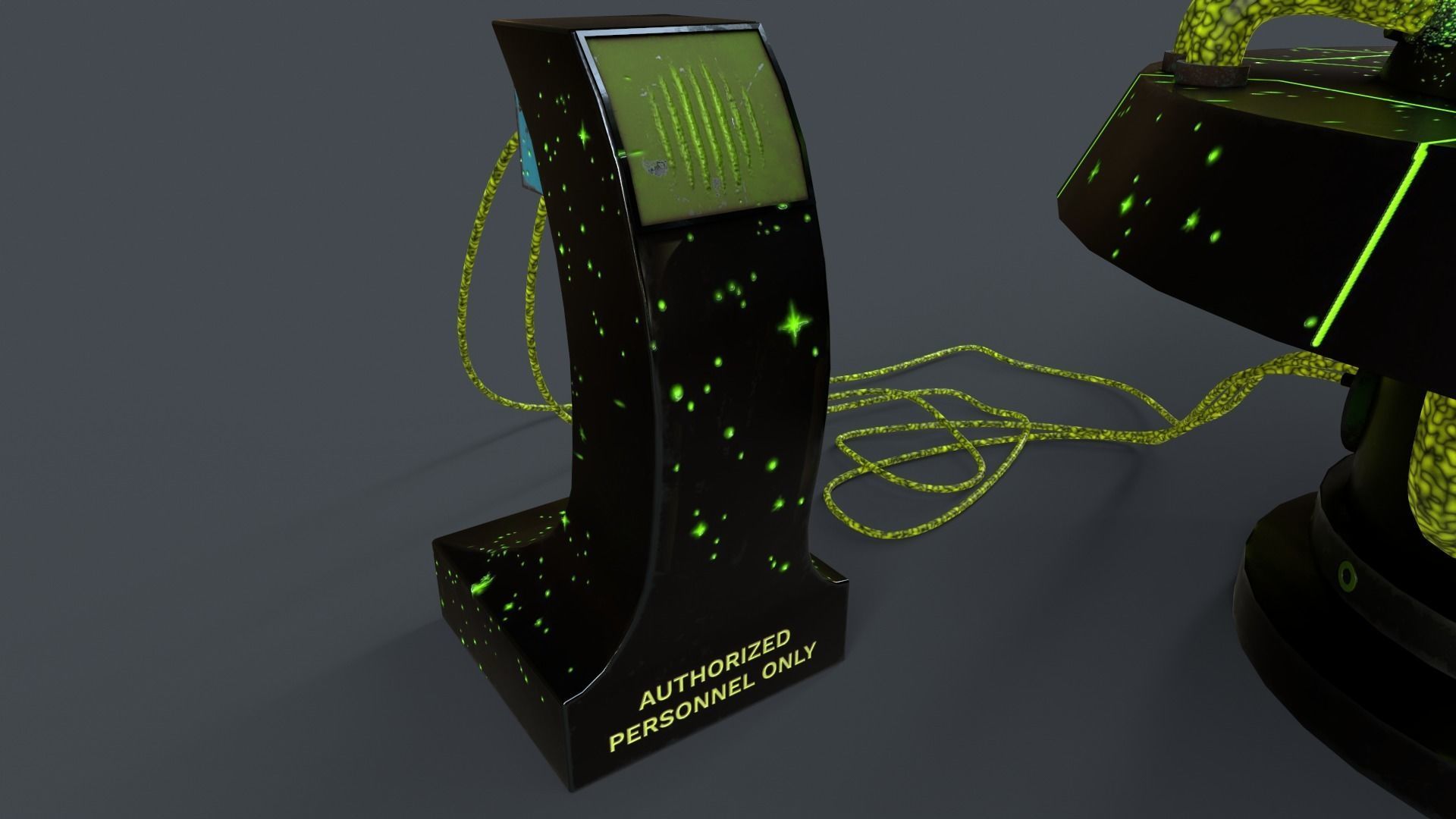 Sci-Fi Production Machine Low-poly 3D model_4