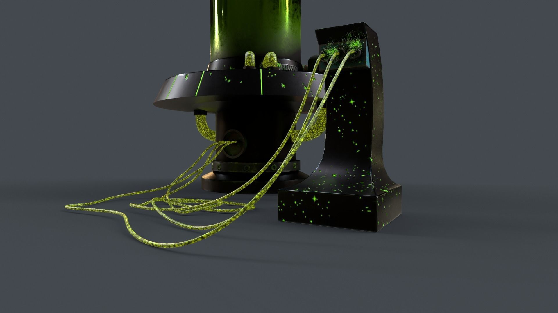 Sci-Fi Production Machine Low-poly 3D model_17