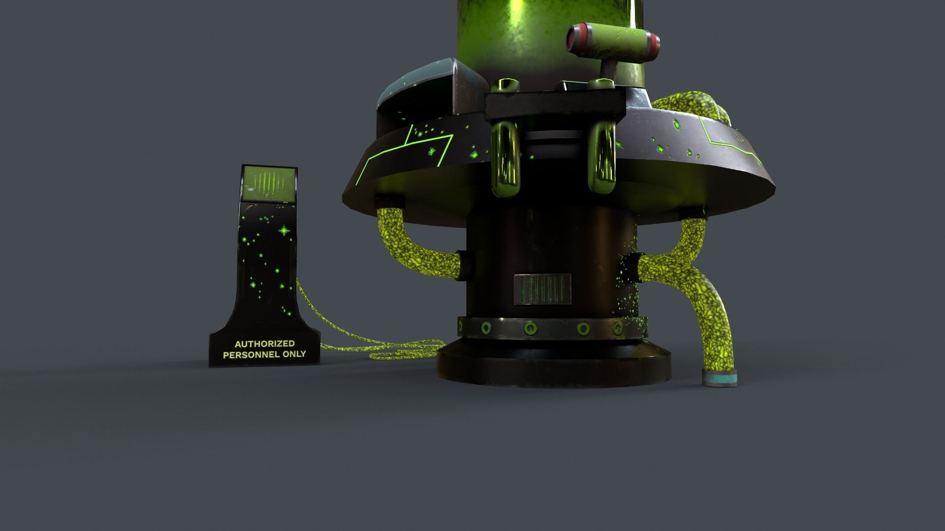 Sci-Fi Production Machine Low-poly 3D model_20