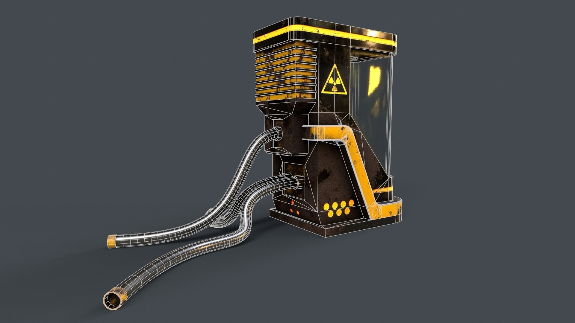 Sci-Fi Teleportation Capsule Low-poly 3D model_14