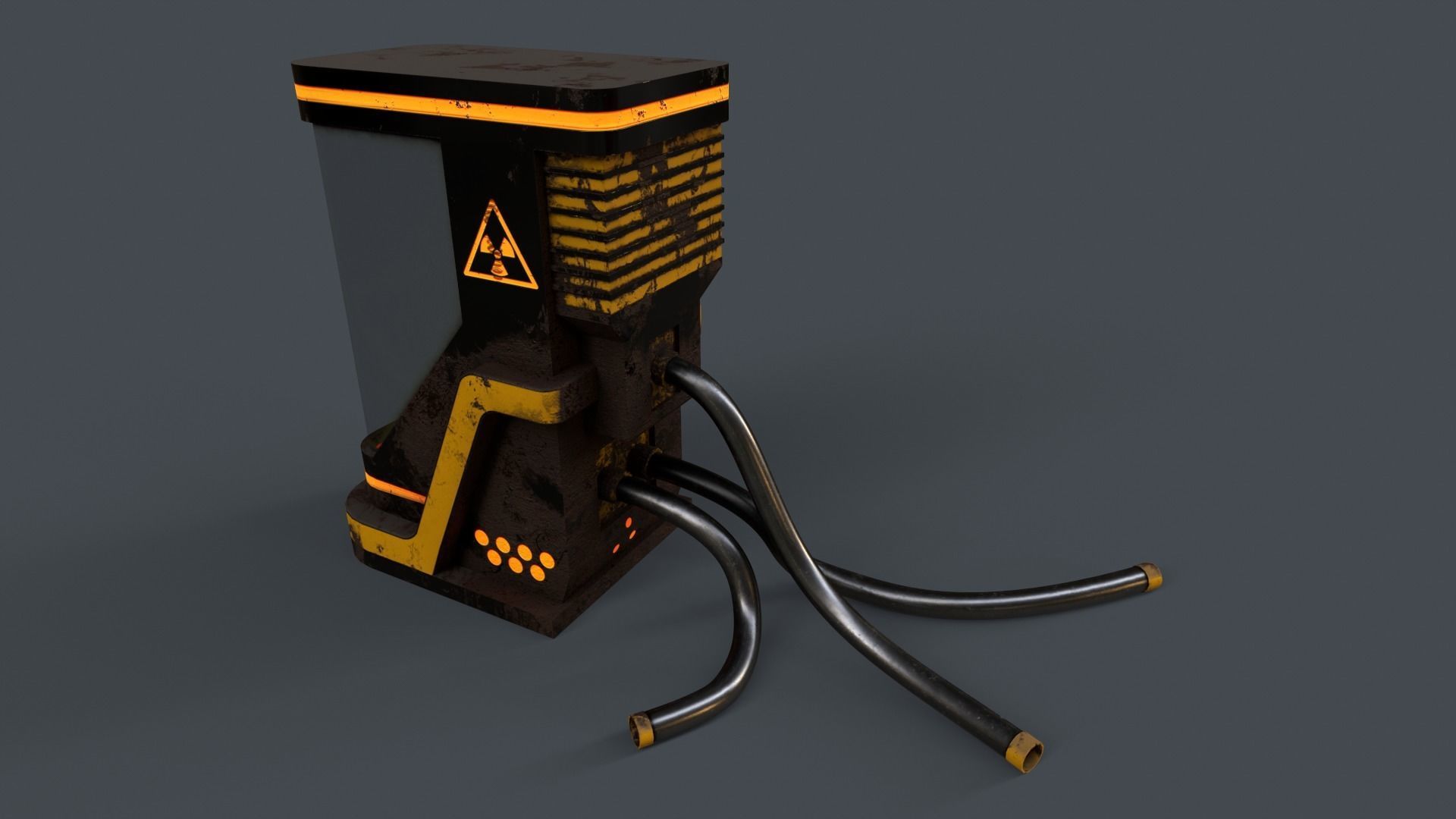 Sci-Fi Teleportation Capsule Low-poly 3D model_2