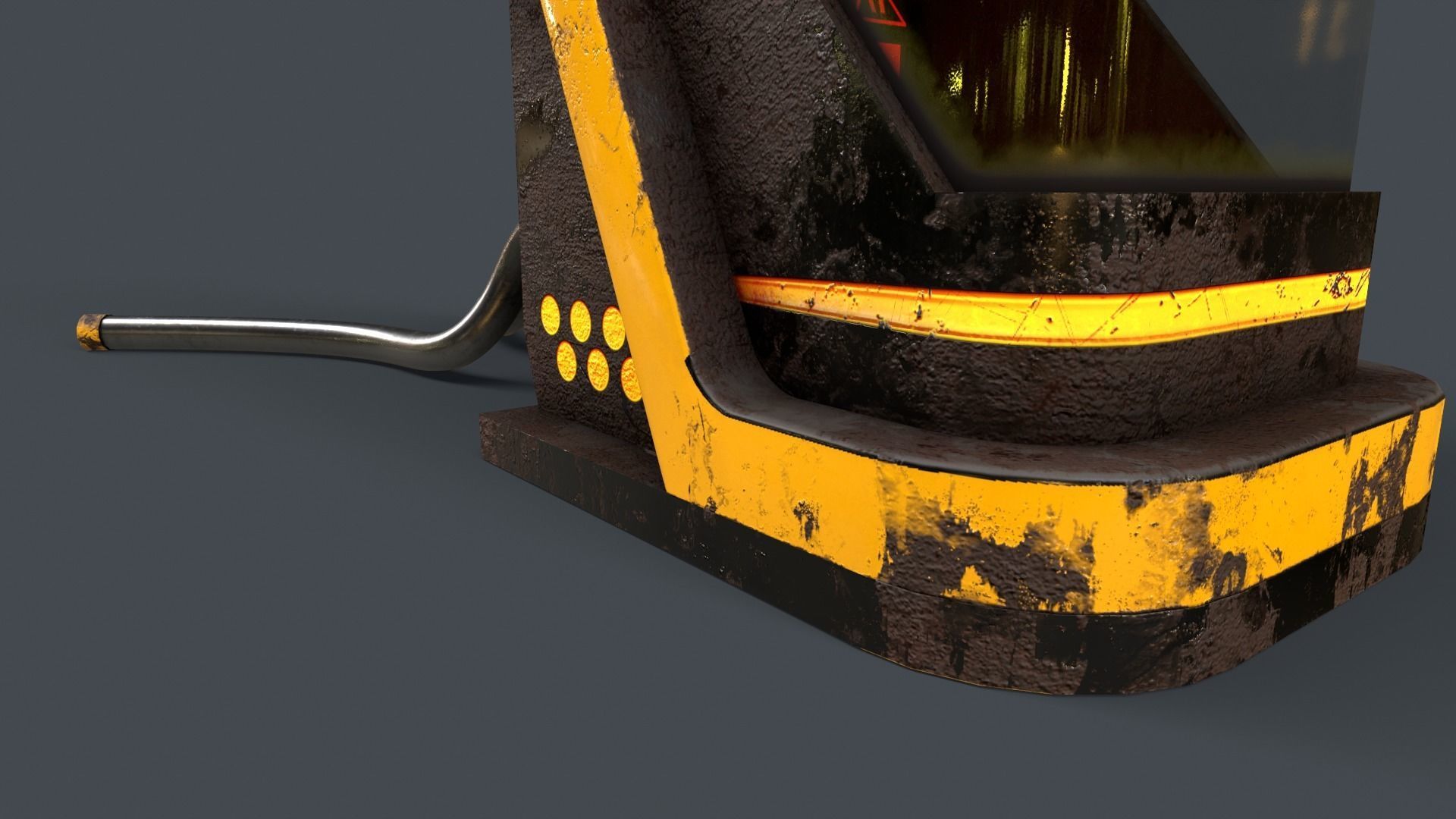 Sci-Fi Teleportation Capsule Low-poly 3D model_9