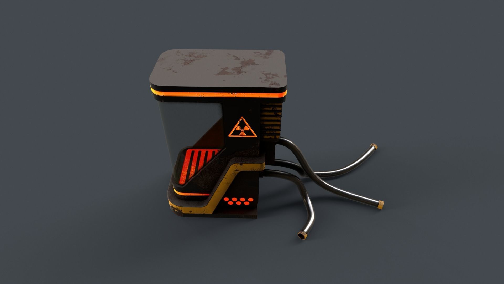 Sci-Fi Teleportation Capsule Low-poly 3D model_17