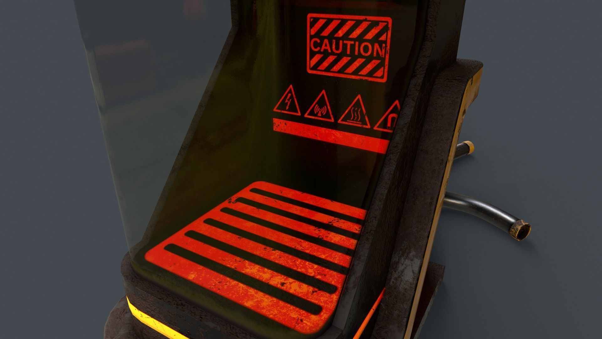 Sci-Fi Teleportation Capsule Low-poly 3D model_18