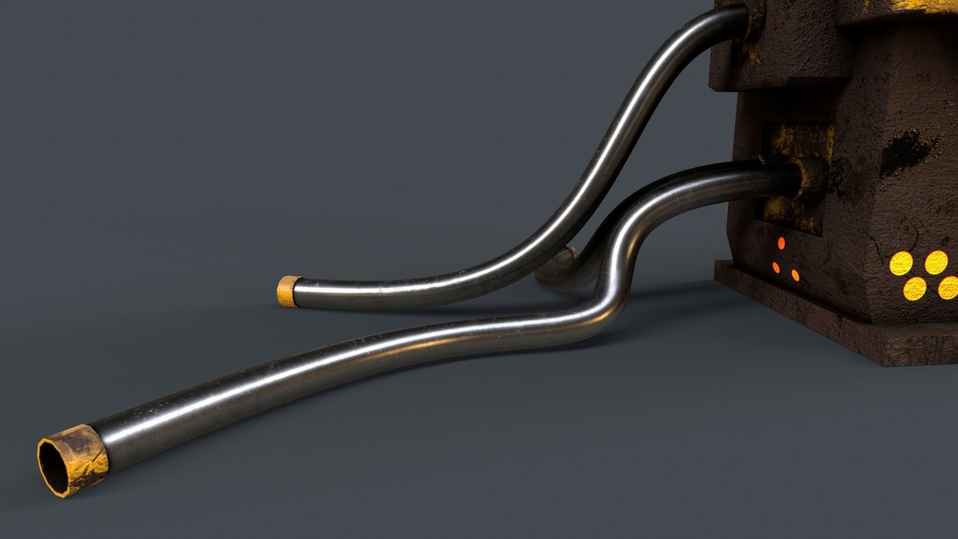 Sci-Fi Teleportation Capsule Low-poly 3D model_8