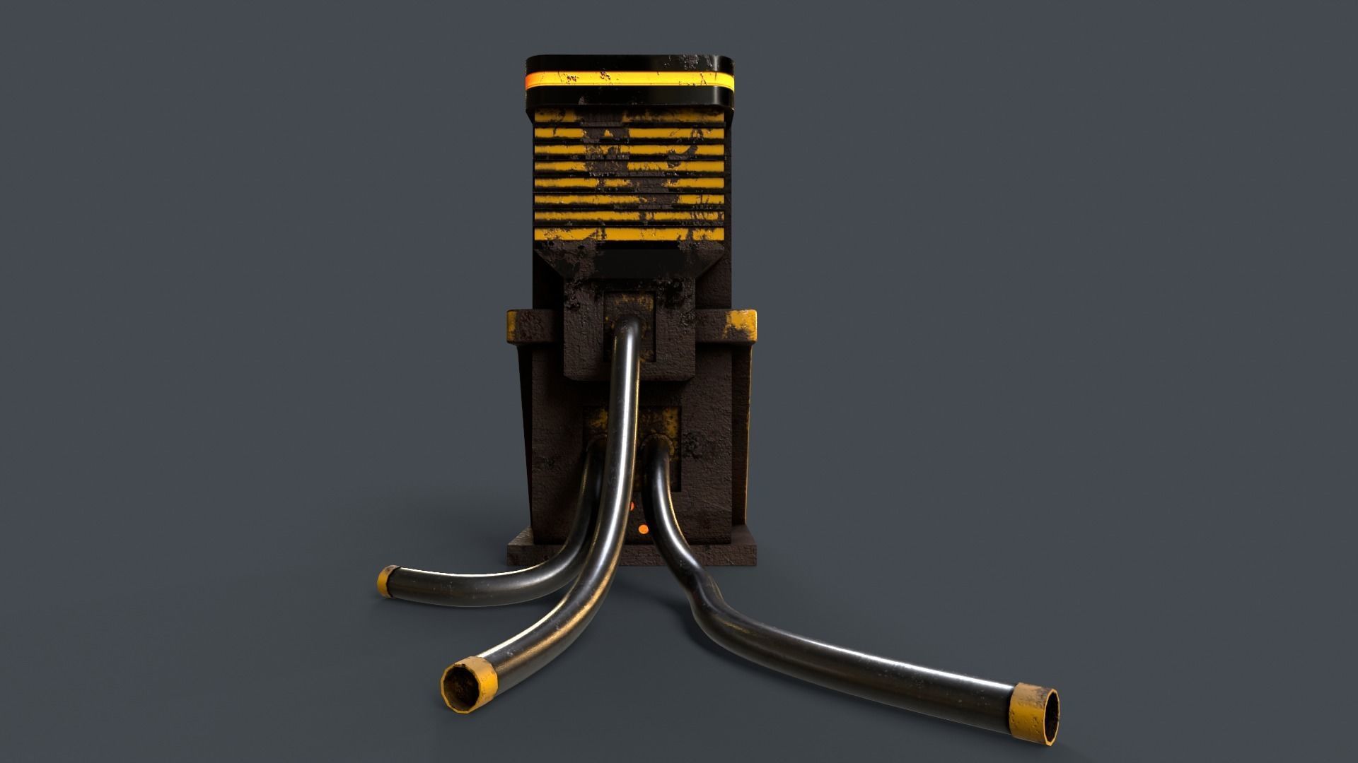 Sci-Fi Teleportation Capsule Low-poly 3D model_16