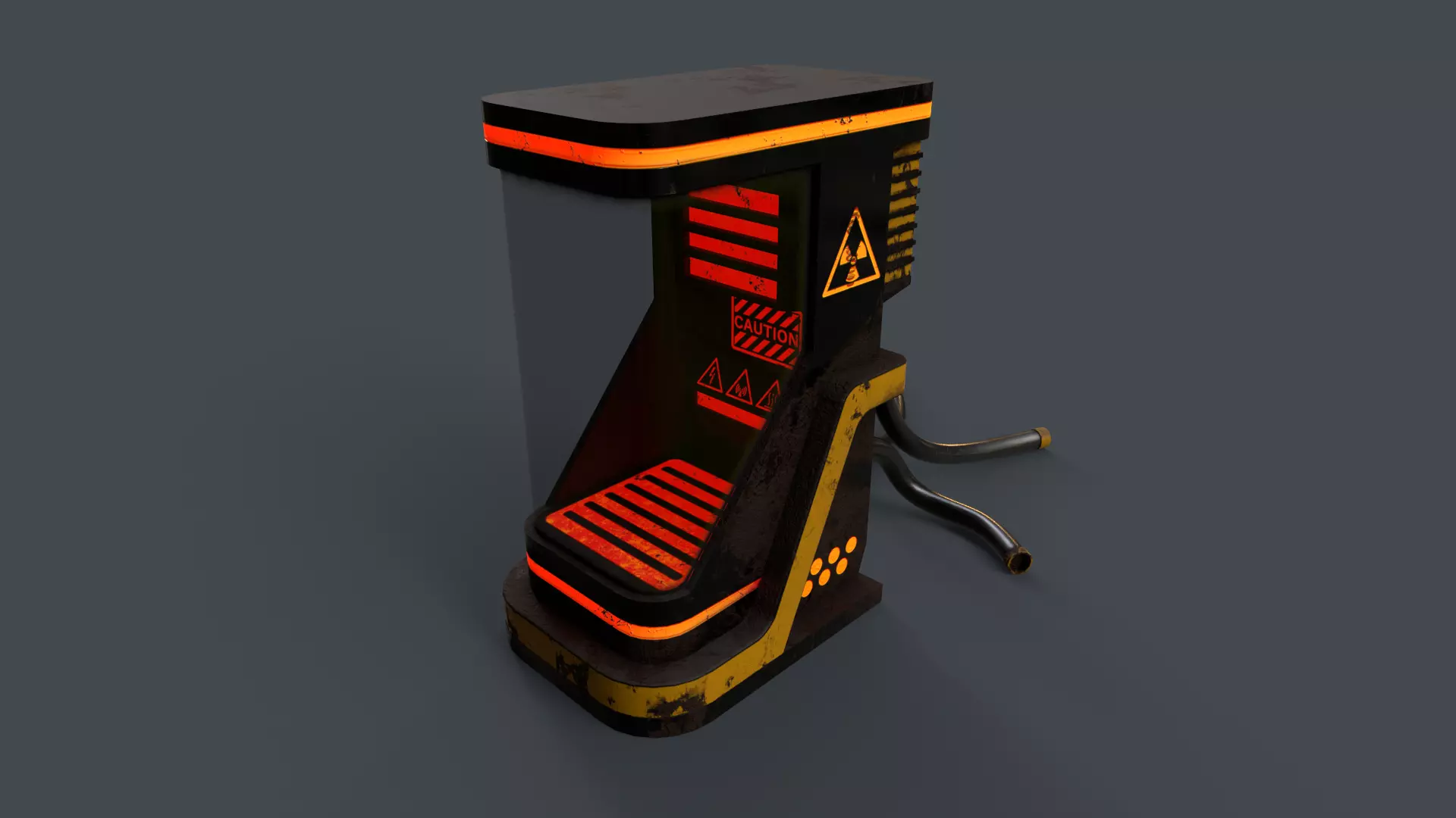 Sci-Fi Teleportation Capsule Low-poly 3D model_0