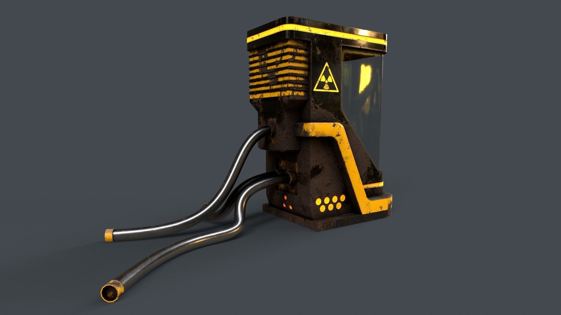 Sci-Fi Teleportation Capsule Low-poly 3D model_15