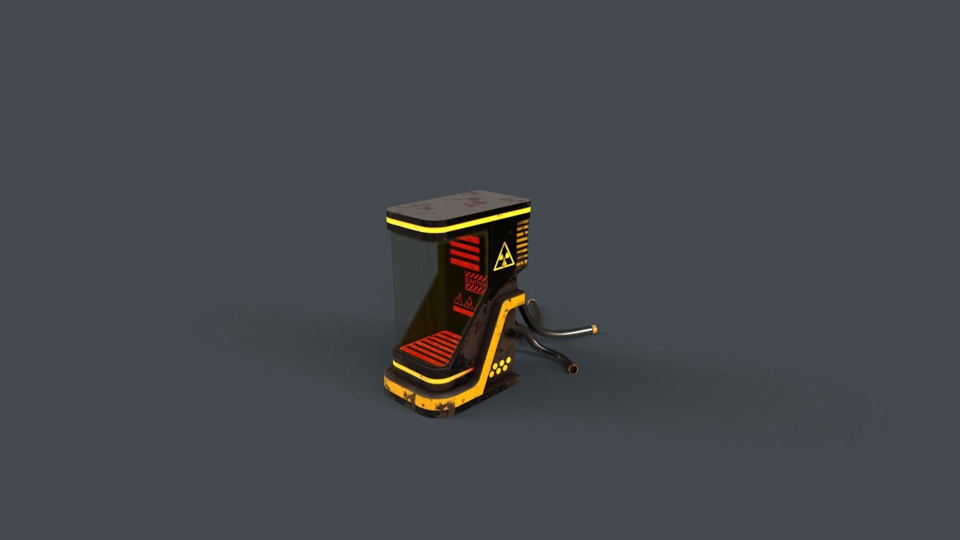 Sci-Fi Teleportation Capsule Low-poly 3D model_21