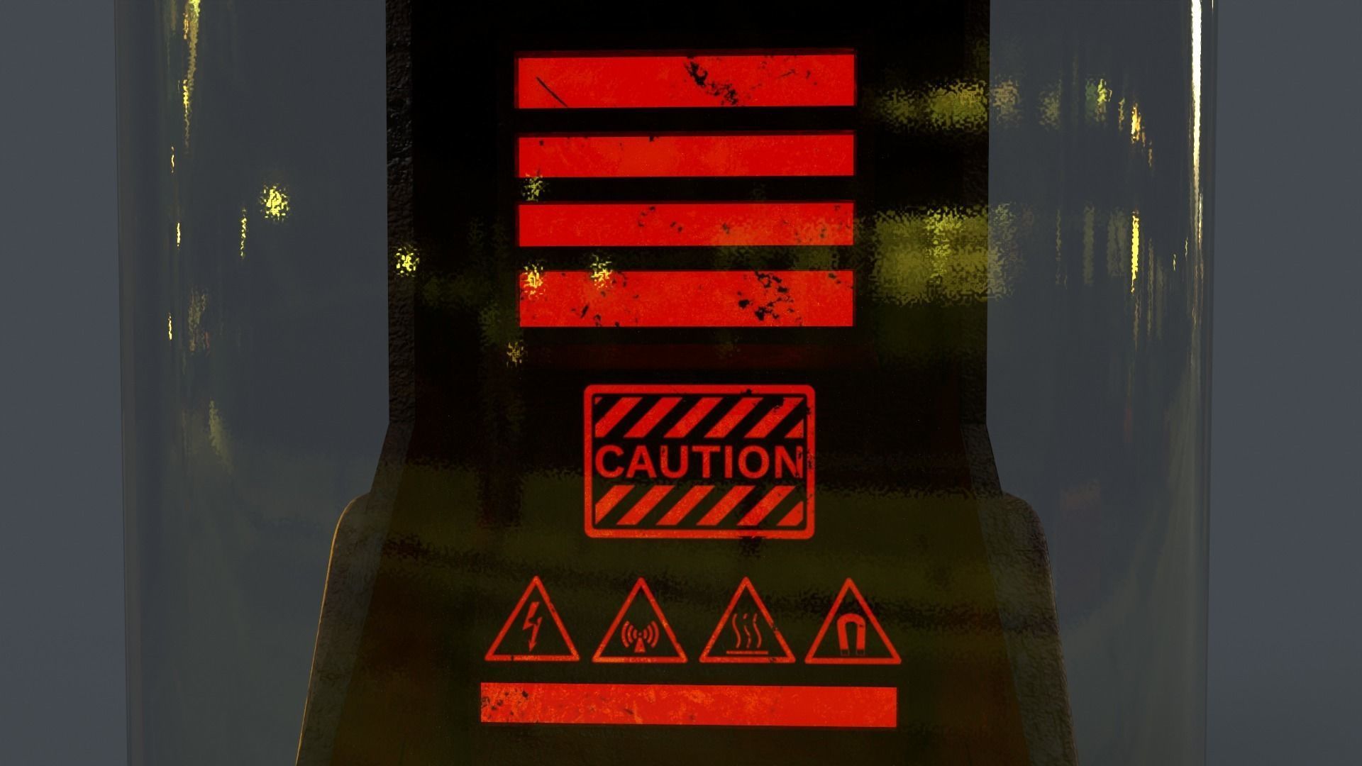 Sci-Fi Teleportation Capsule Low-poly 3D model_19