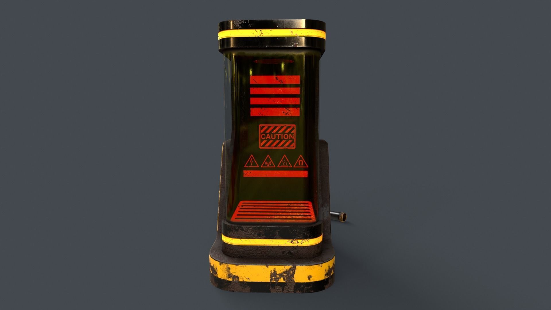 Sci-Fi Teleportation Capsule Low-poly 3D model_10