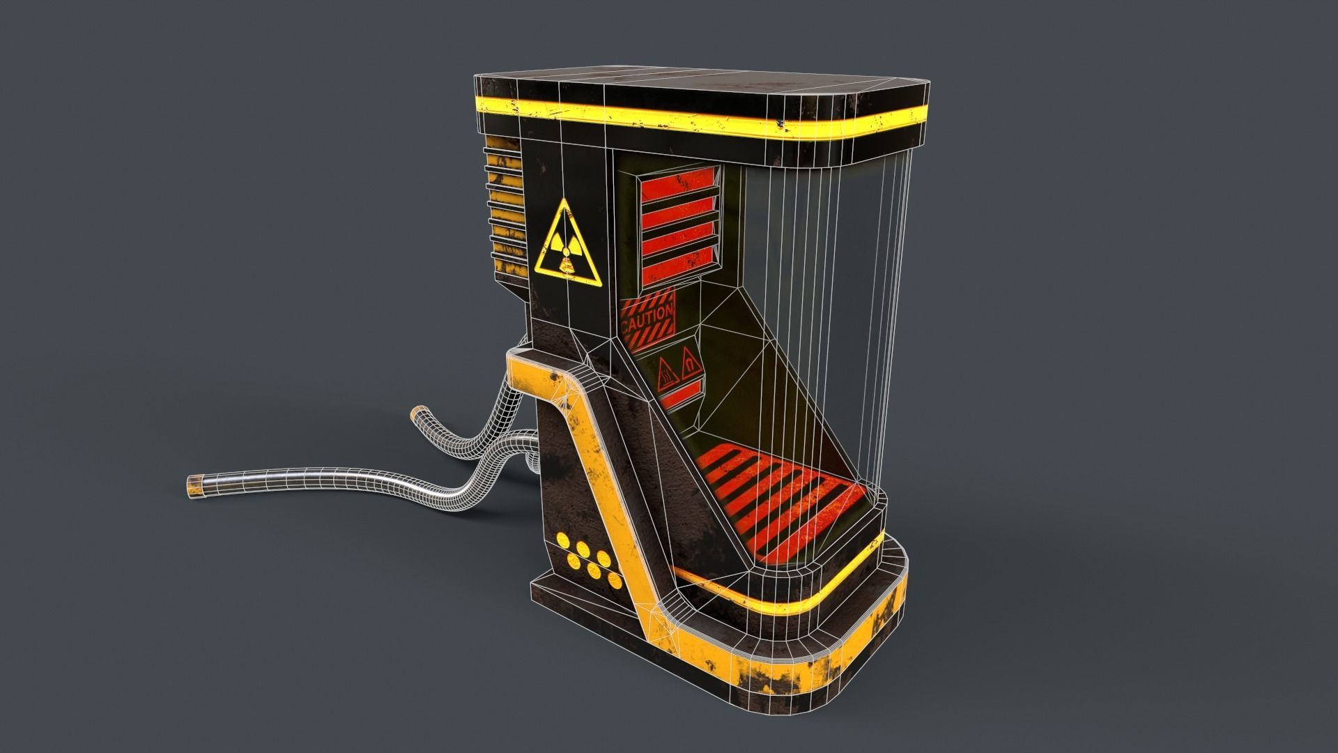 Sci-Fi Teleportation Capsule Low-poly 3D model_13