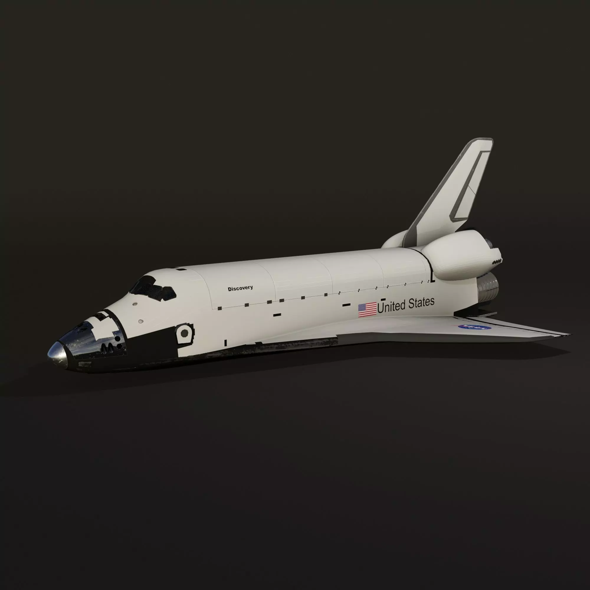 Space Shuttle Discovery Low-poly 3D model