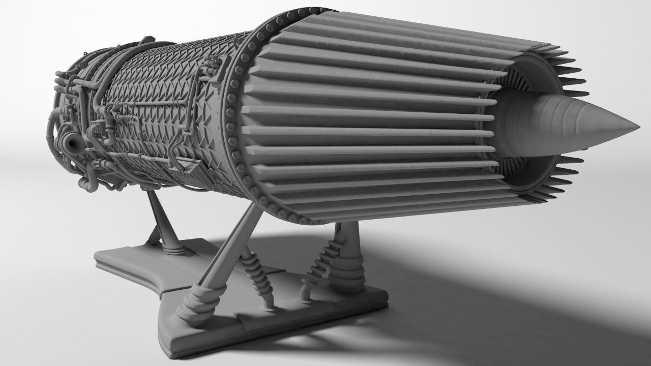 jet engine for Print 3D model 3D printable | CGTrader
