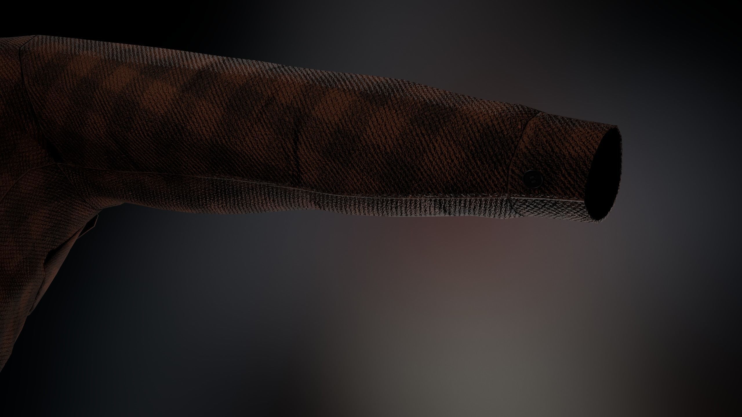 Brown Flannel Shirt Low-poly 3D model_12
