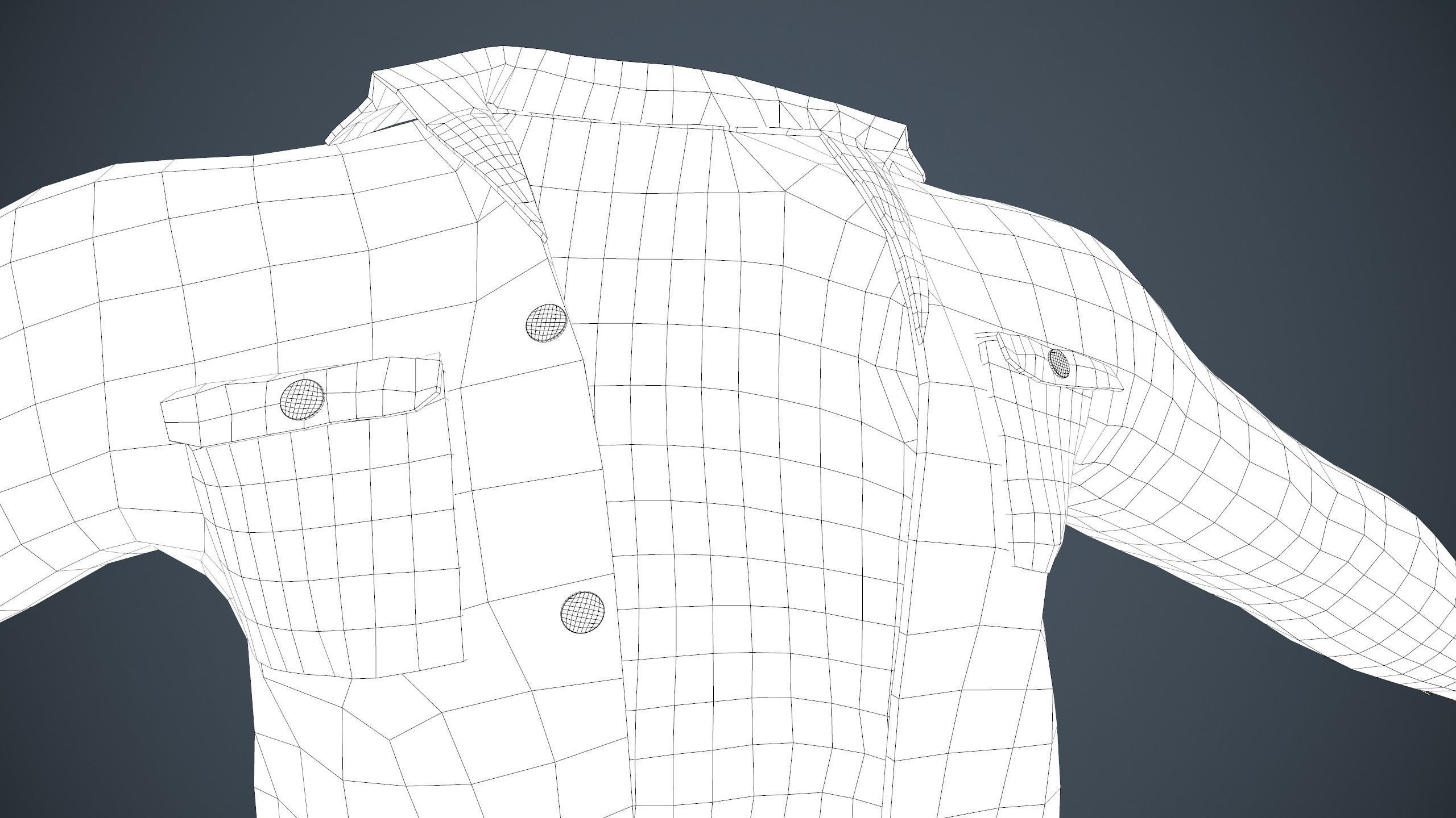 Brown Flannel Shirt Low-poly 3D model_23