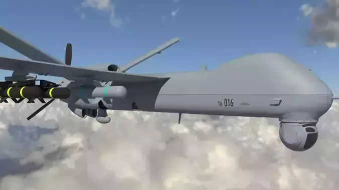 IHA - UAV ANKA-S - LOW POLY MODEL TUSAS