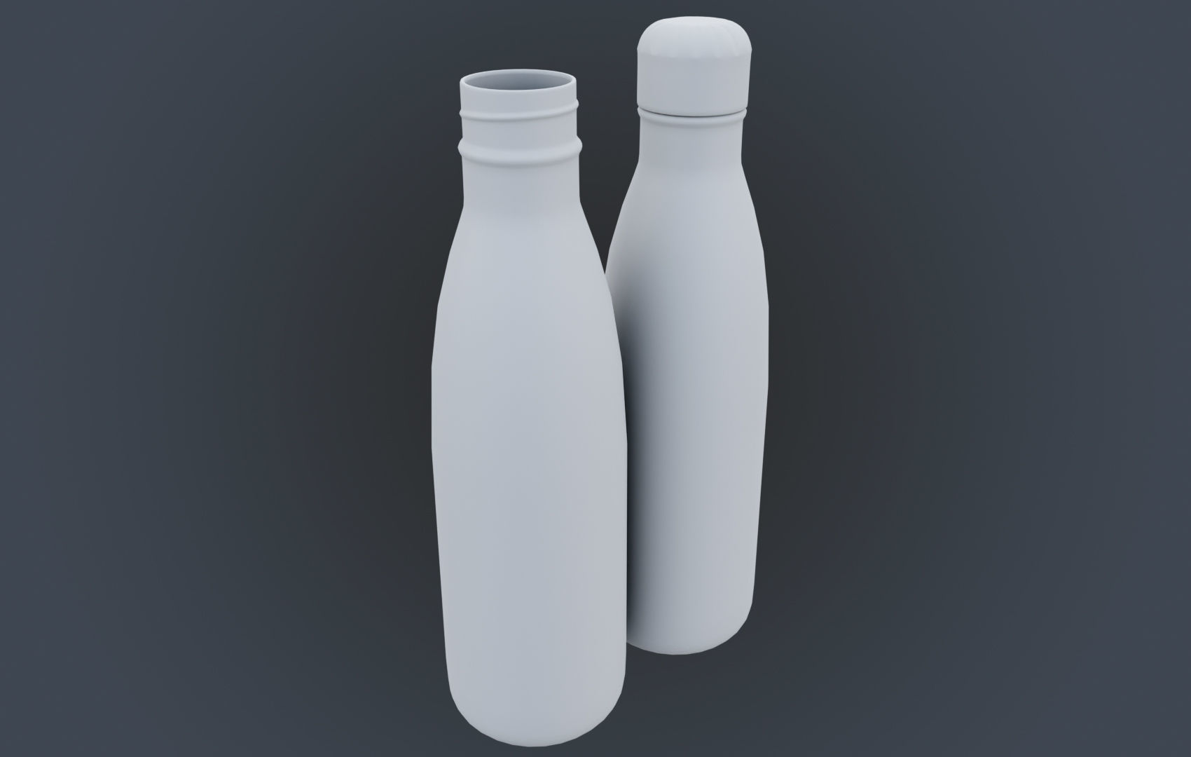 Steel Water Bottle Low-poly 3D model_7