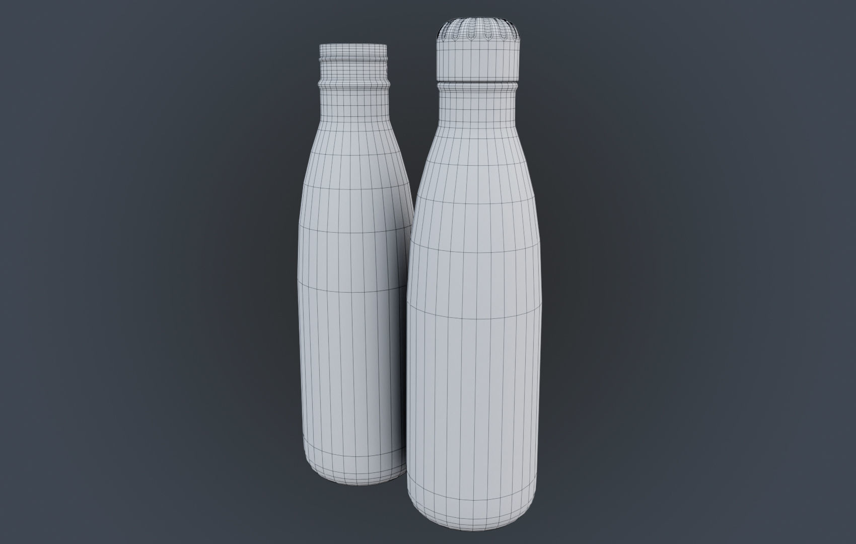Steel Water Bottle Low-poly 3D model_12