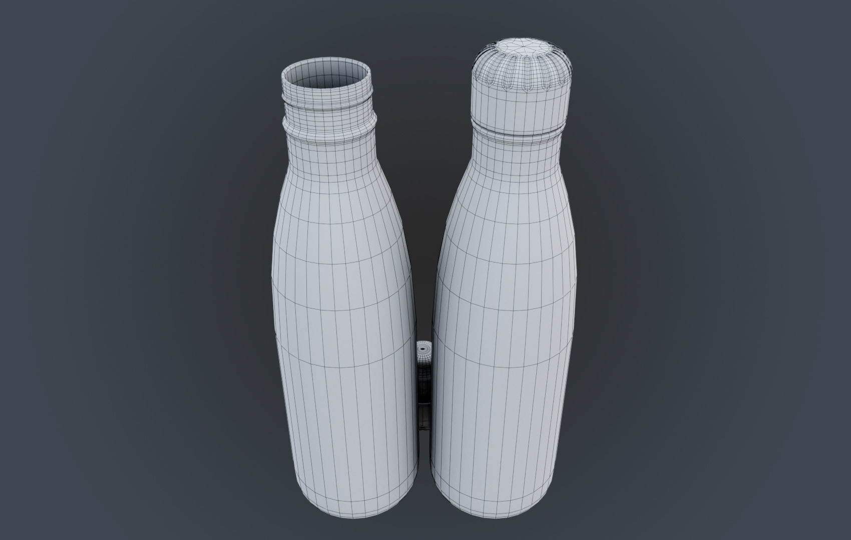 Steel Water Bottle Low-poly 3D model_36