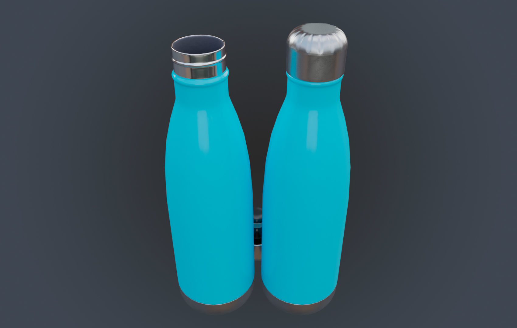 Steel Water Bottle Low-poly 3D model_18