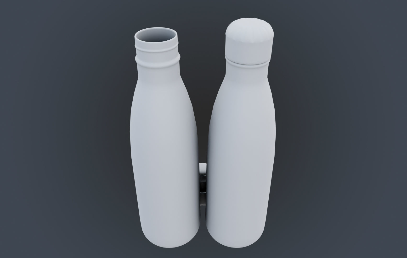 Steel Water Bottle Low-poly 3D model_35