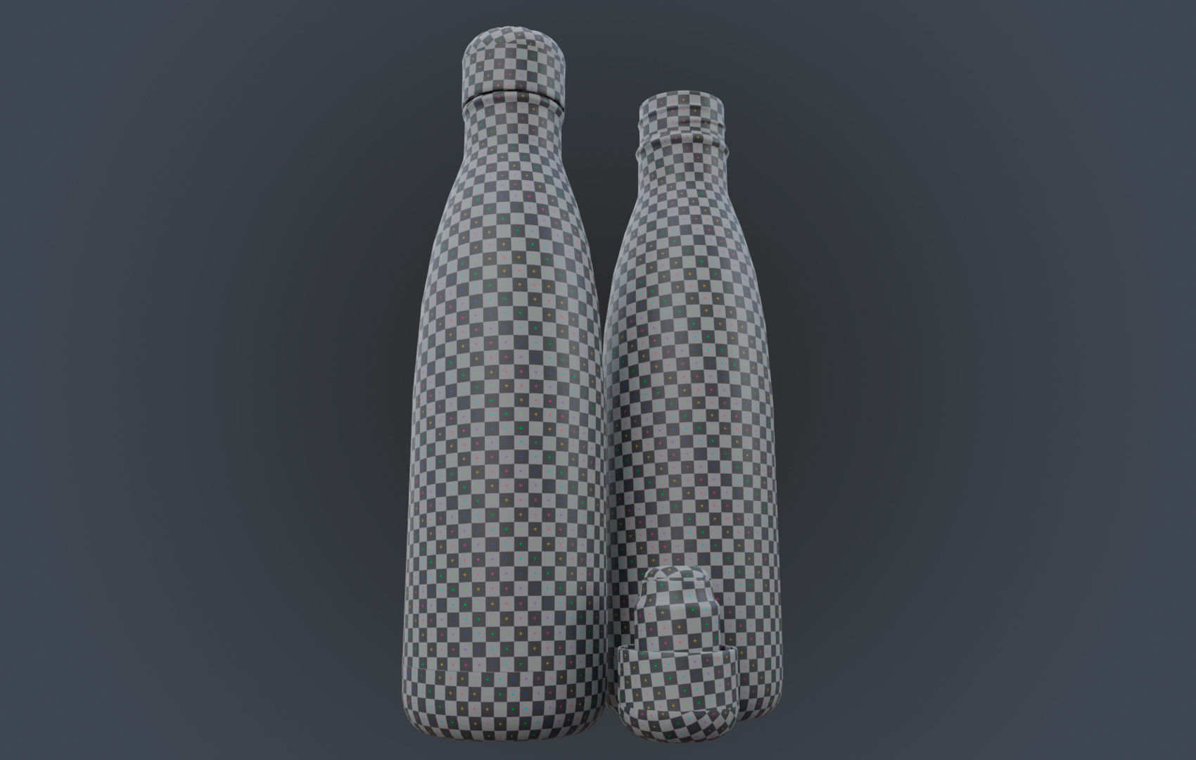 Steel Water Bottle Low-poly 3D model_17