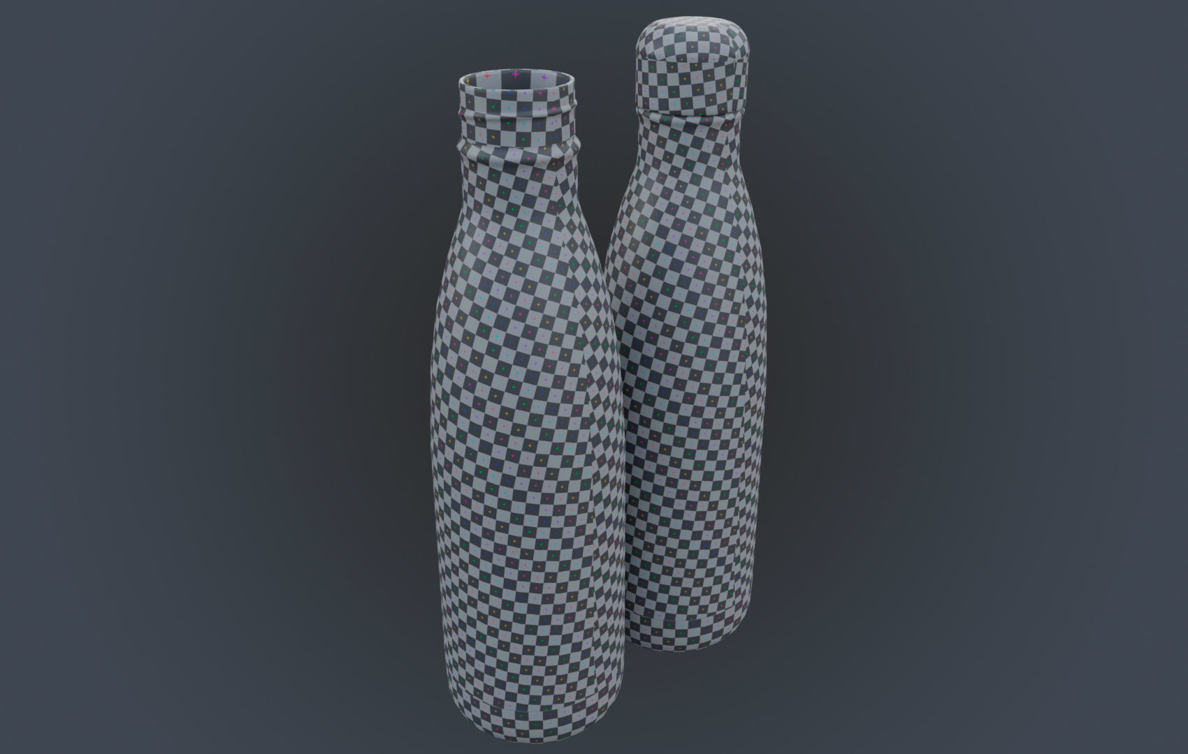 Steel Water Bottle Low-poly 3D model_29