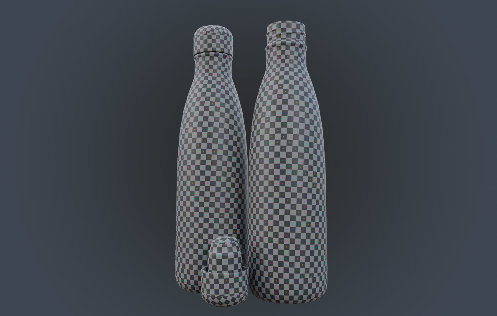 Steel Water Bottle Low-poly 3D model_13