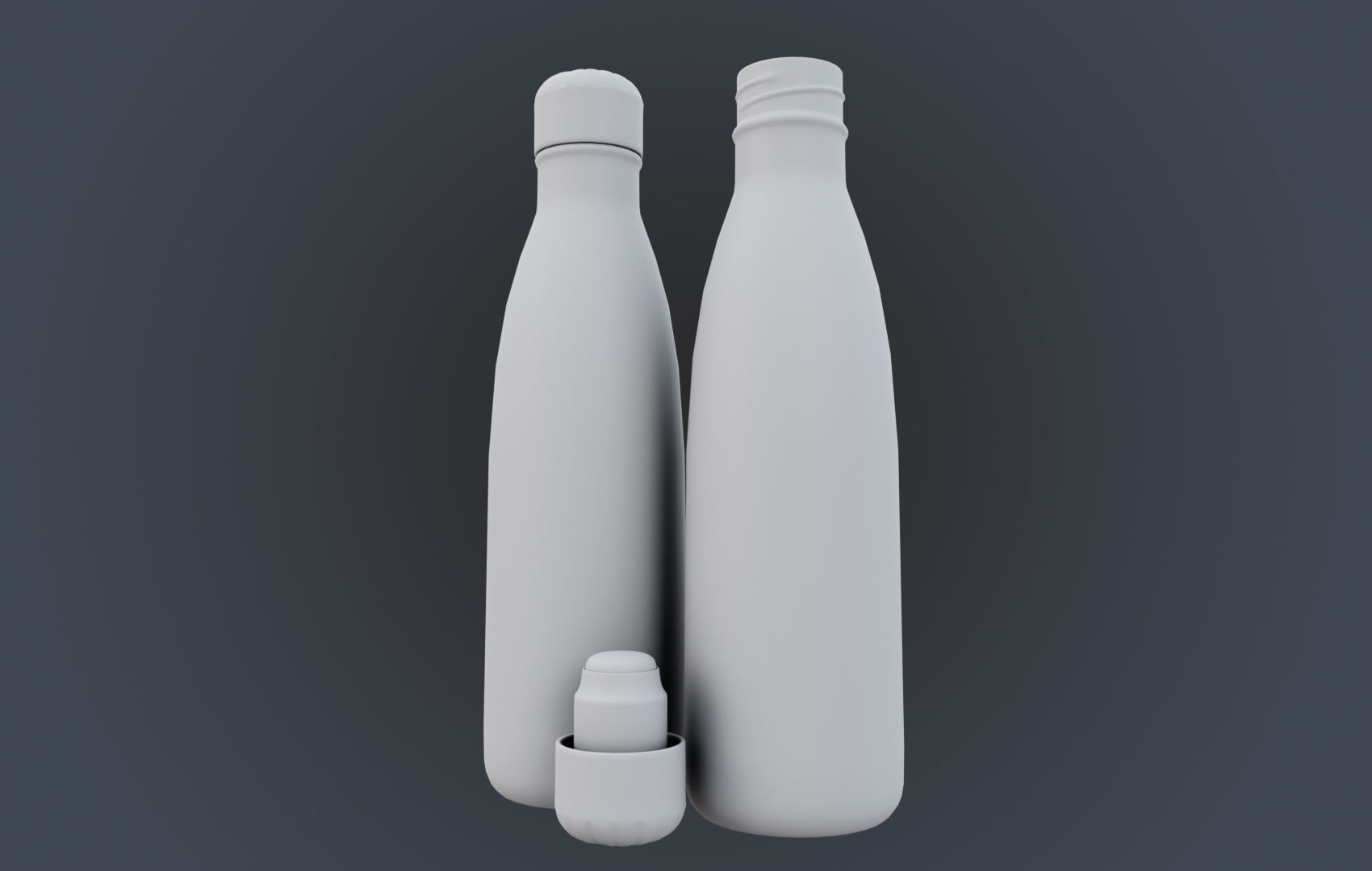 Steel Water Bottle Low-poly 3D model_19