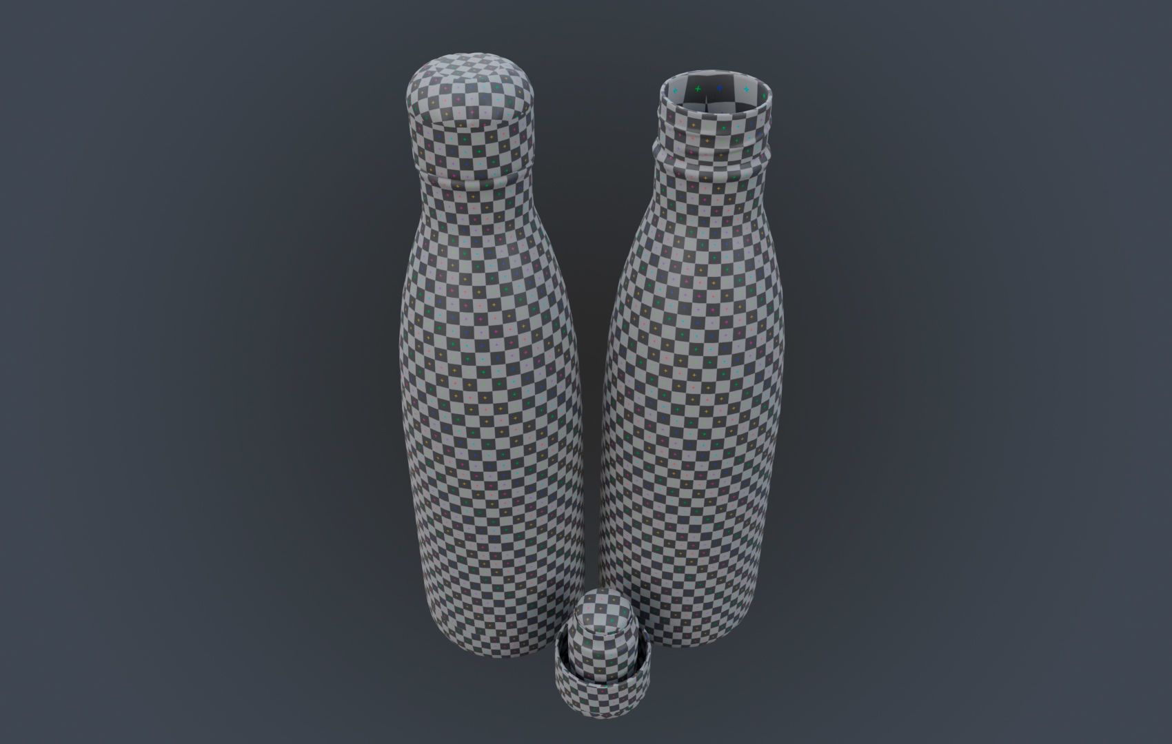 Steel Water Bottle Low-poly 3D model_32