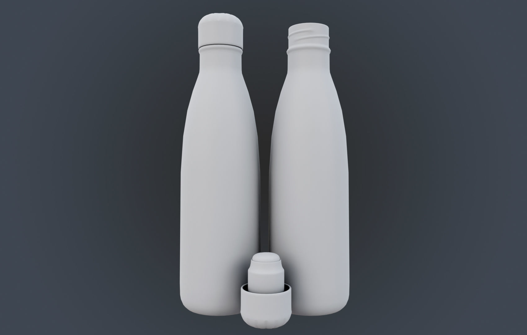 Steel Water Bottle Low-poly 3D model_33