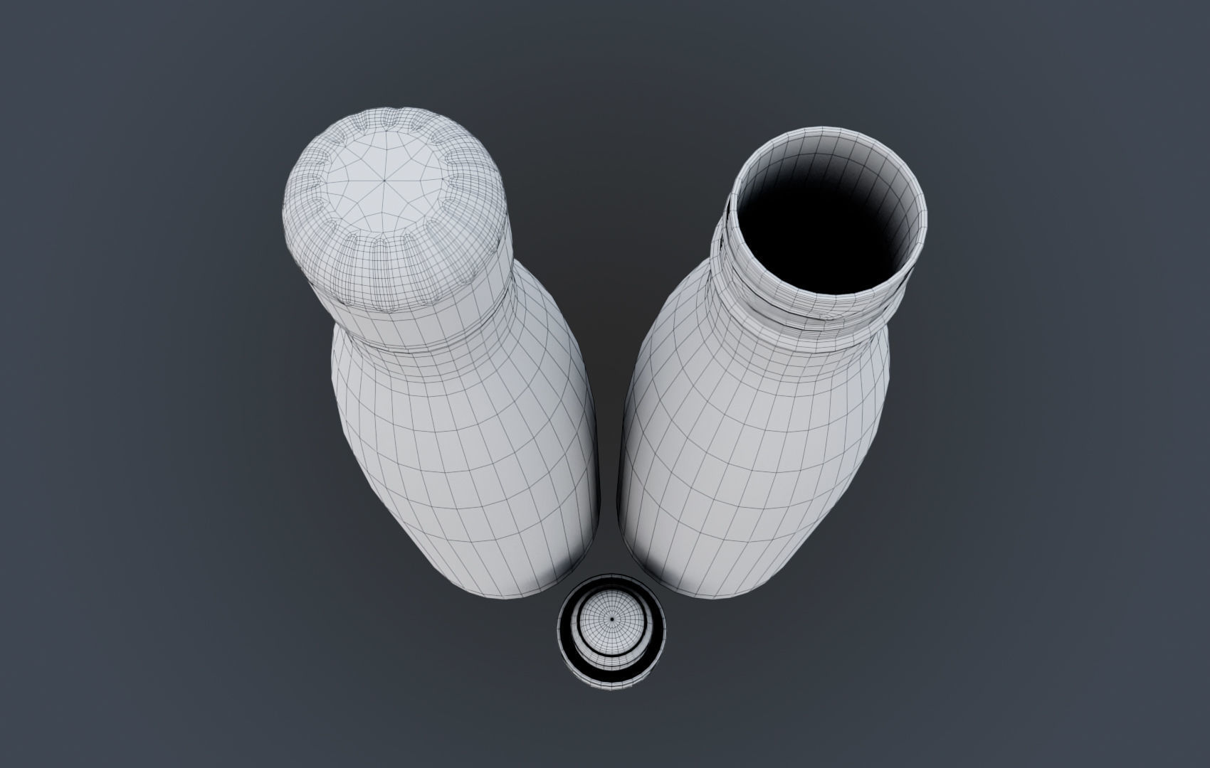 Steel Water Bottle Low-poly 3D model_28