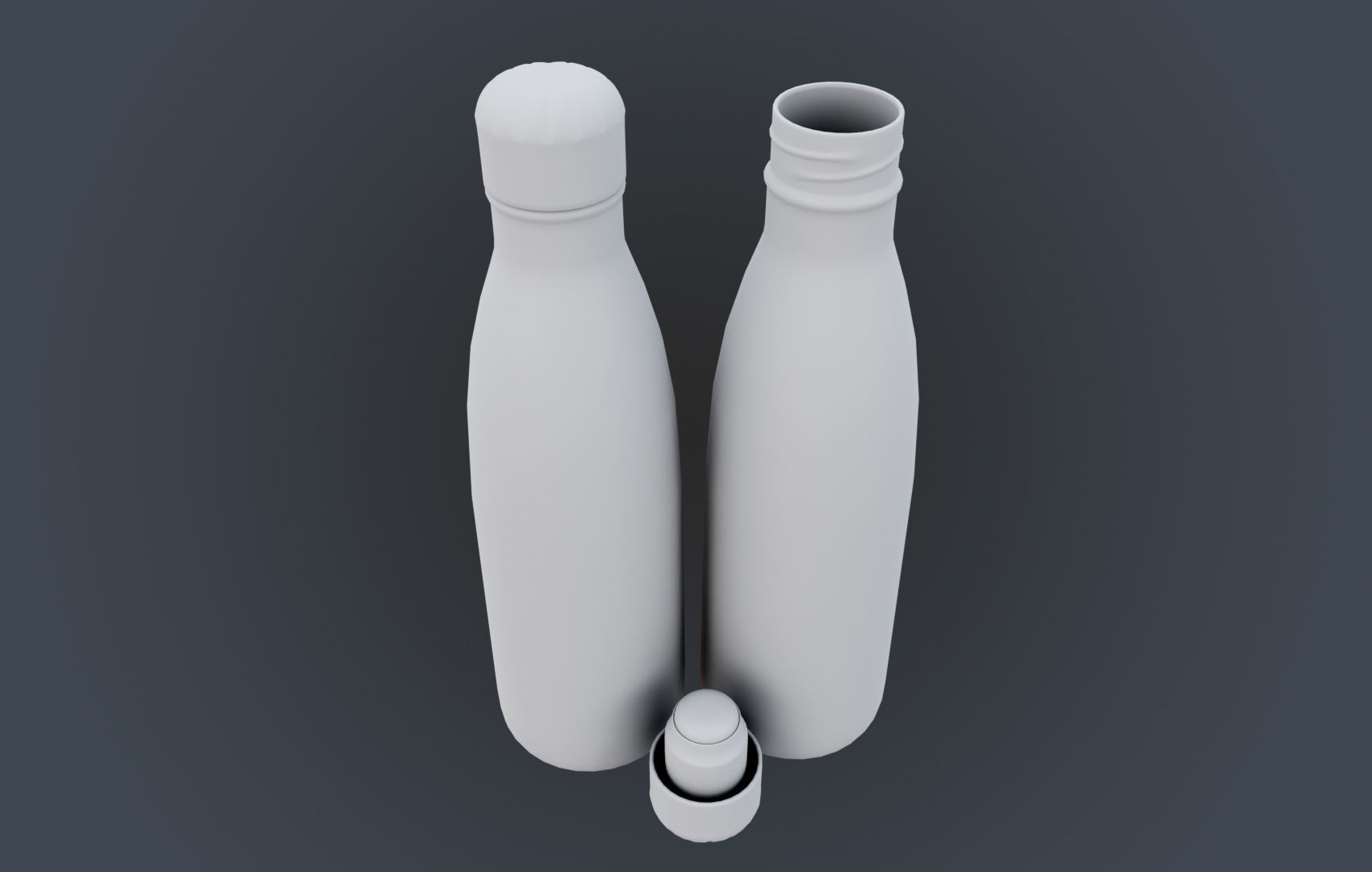 Steel Water Bottle Low-poly 3D model_11