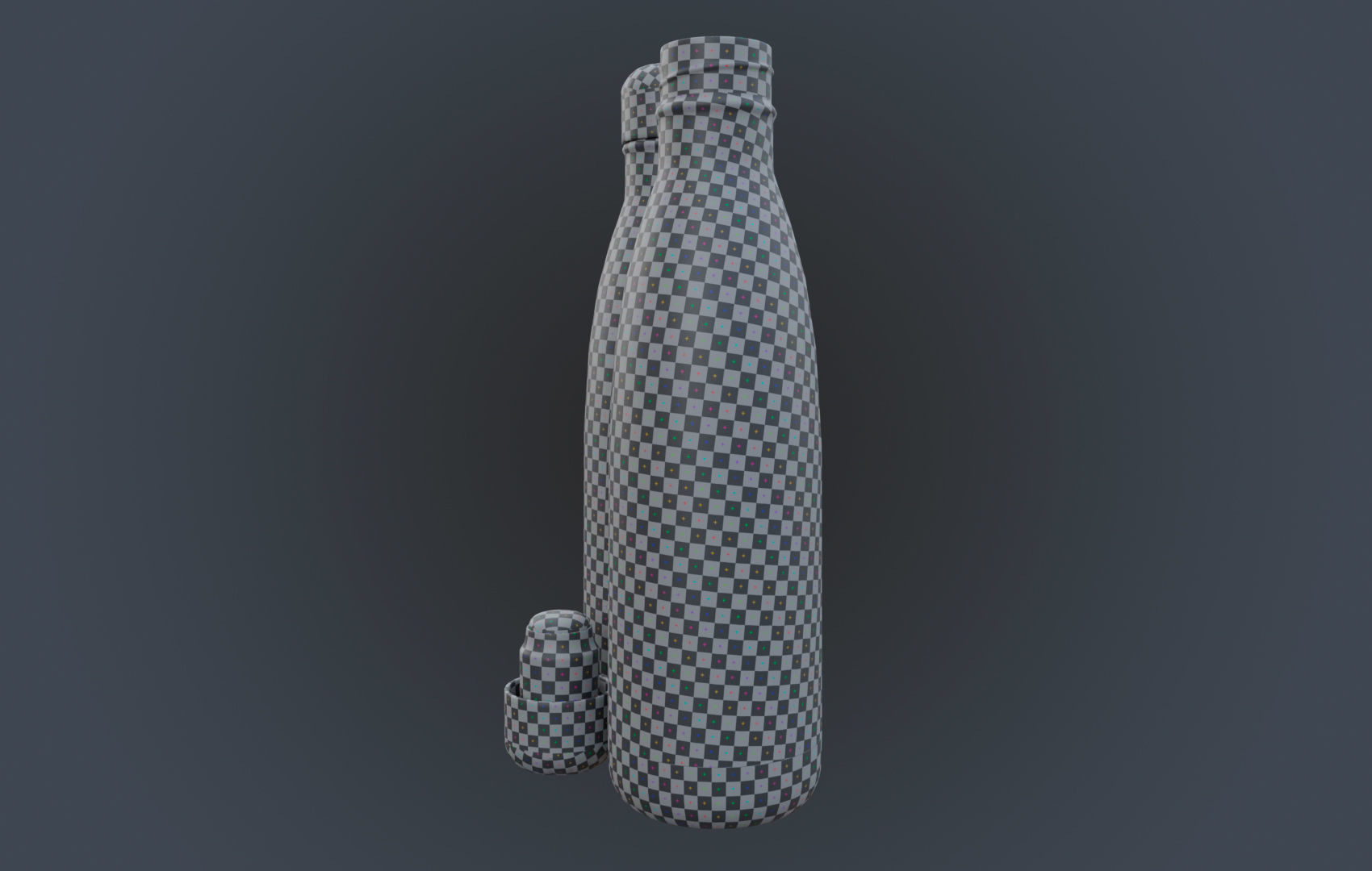 Steel Water Bottle Low-poly 3D model_25