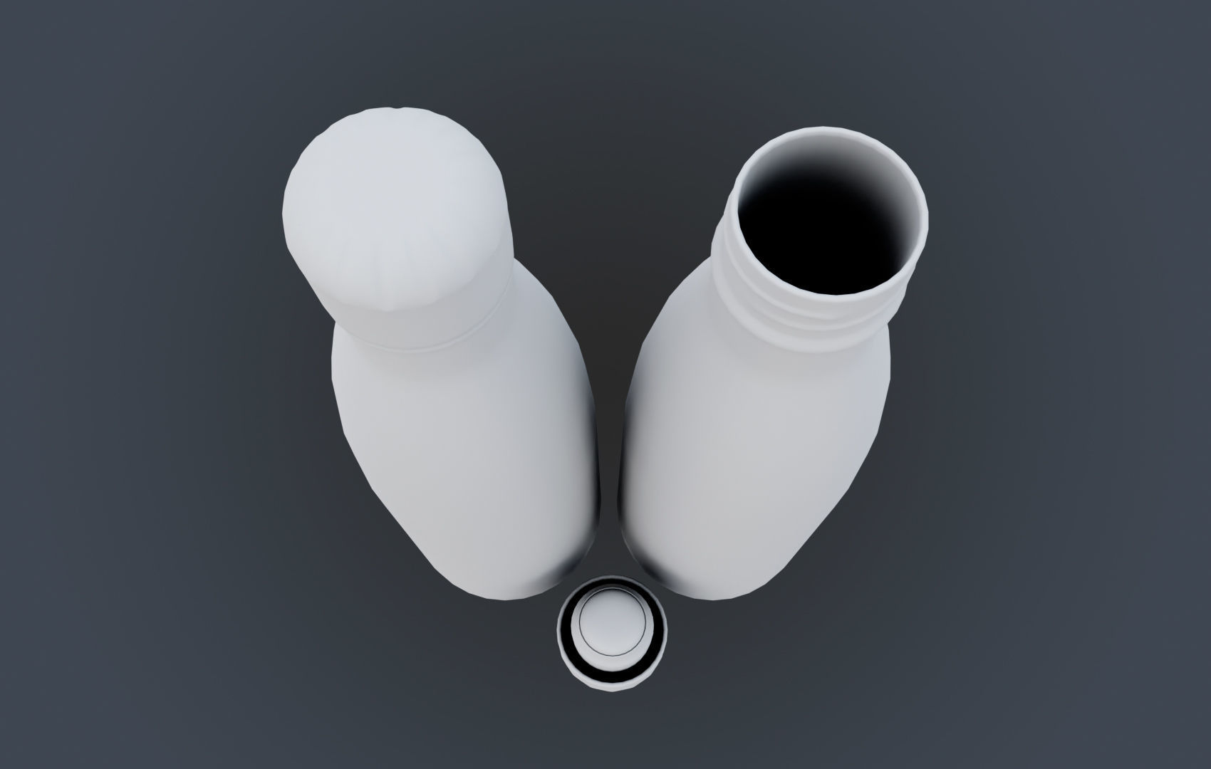 Steel Water Bottle Low-poly 3D model_23