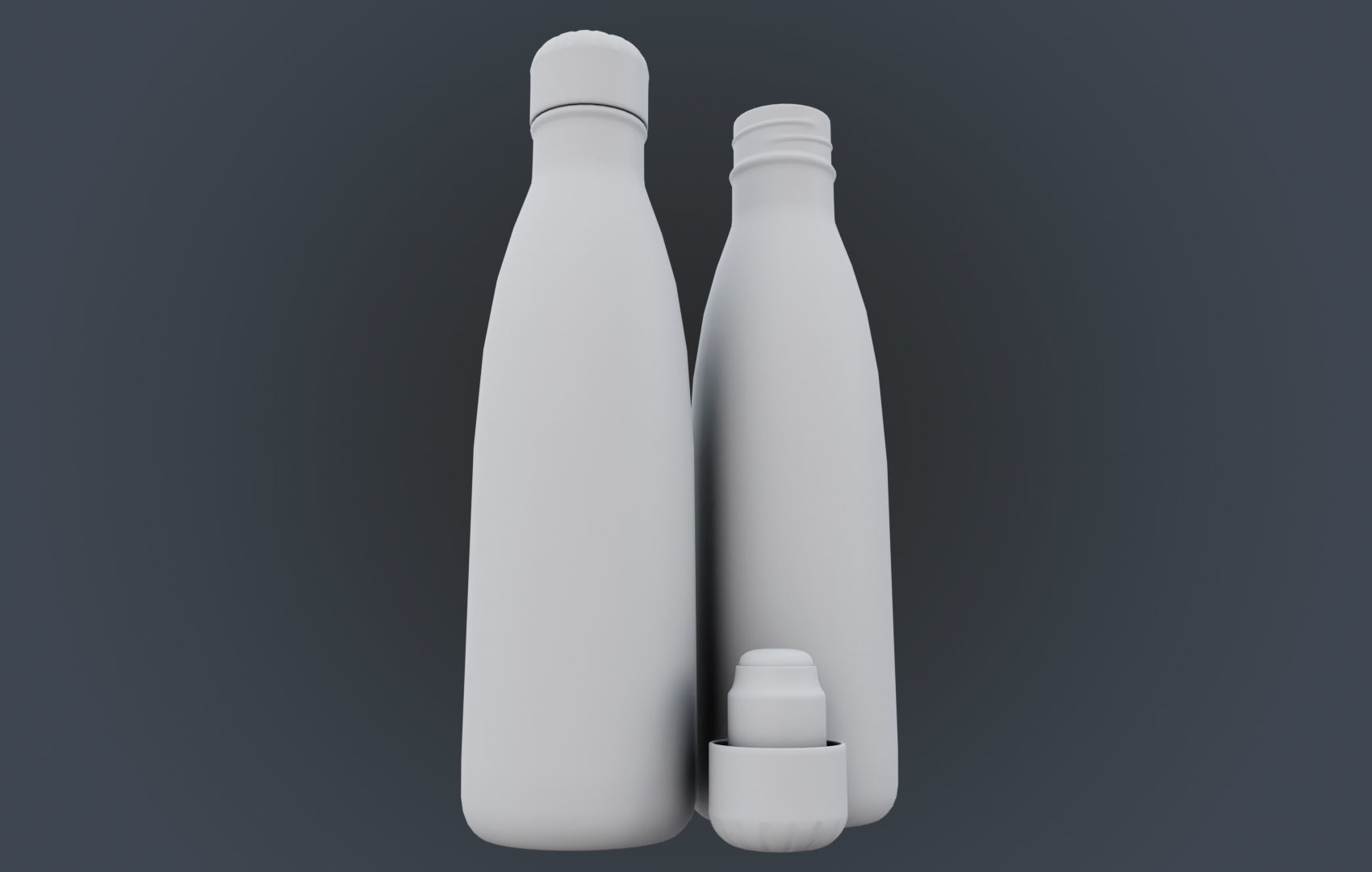 Steel Water Bottle Low-poly 3D model_30