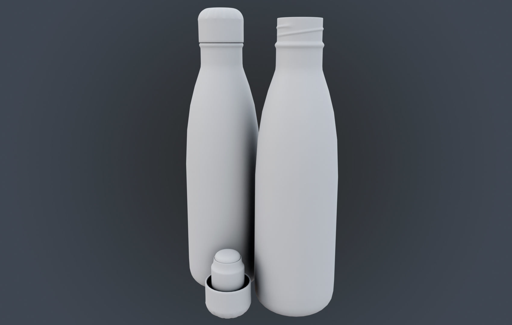 Steel Water Bottle Low-poly 3D model_27